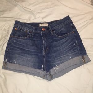MADEWELL HI RISE DENIM SHORTS